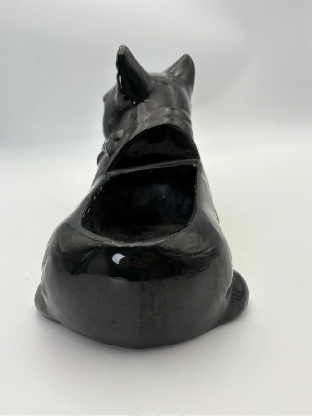 Vintage Black Ceramic Scottie Dog Planter - MCM Beauty